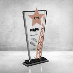BRONZ Kristal Plaket