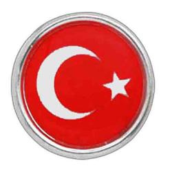 Türk Bayrağı Buton Yaka Rozeti